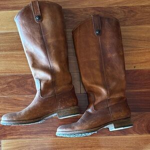 Frye Brown Heeled Boots